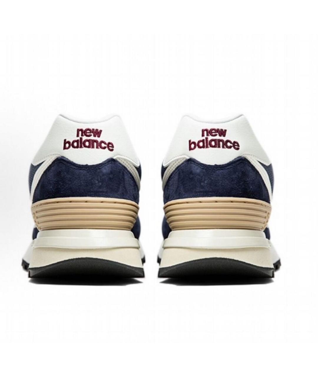 NEW BALANCE Темно-синие замшевые низкие кроссовки / кеды, фото 4