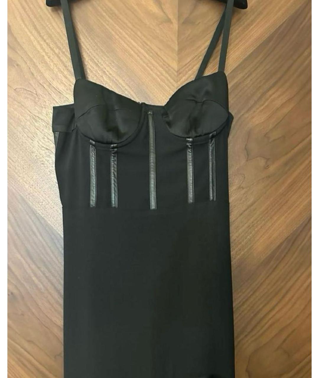 PINKO Черное вискозное коктейльное платье, фото 3