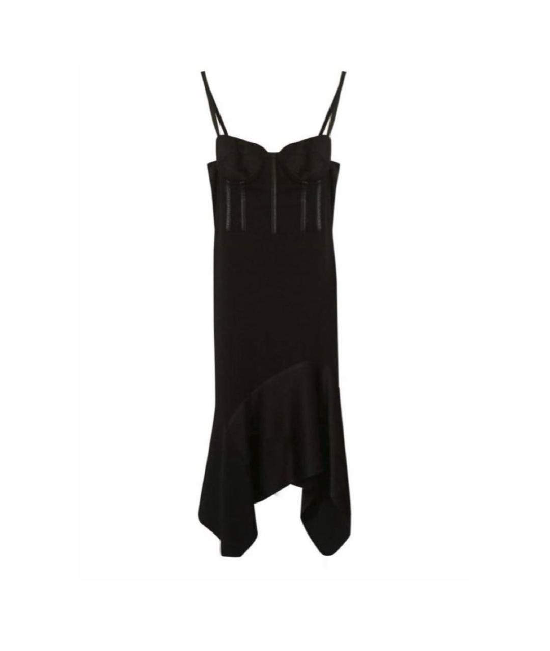 PINKO Черное вискозное коктейльное платье, фото 1