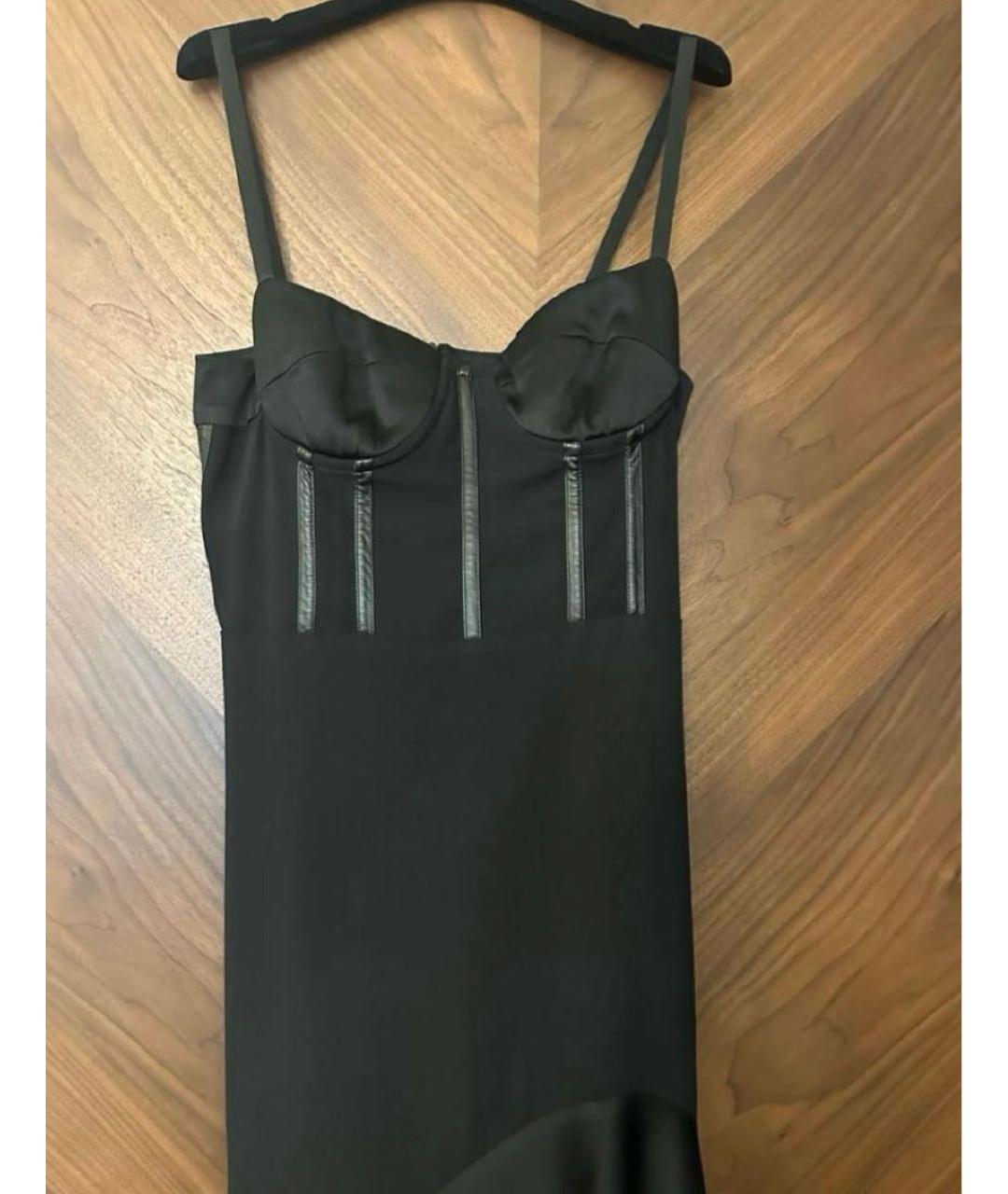 PINKO Черное вискозное коктейльное платье, фото 4
