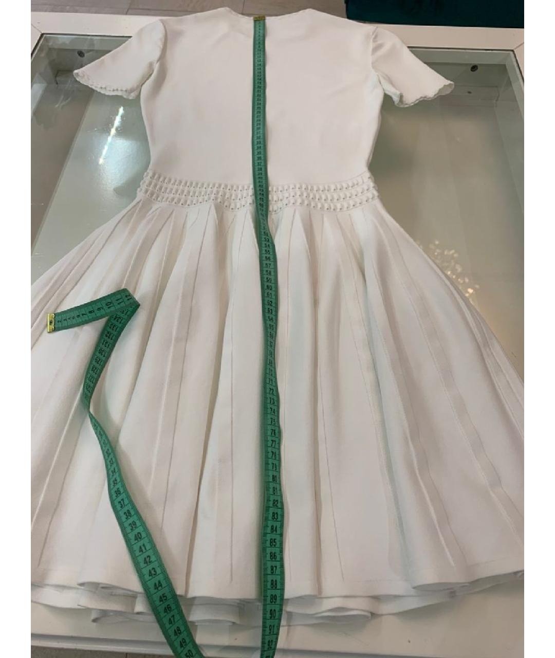 ALEXANDER MCQUEEN Белое вискозное повседневное платье, фото 7