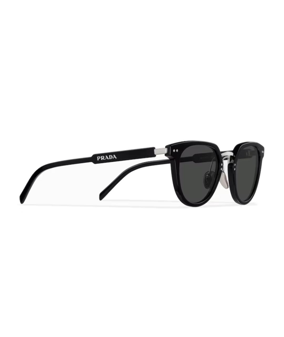 PRADA Черные металлические солнцезащитные очки, фото 2