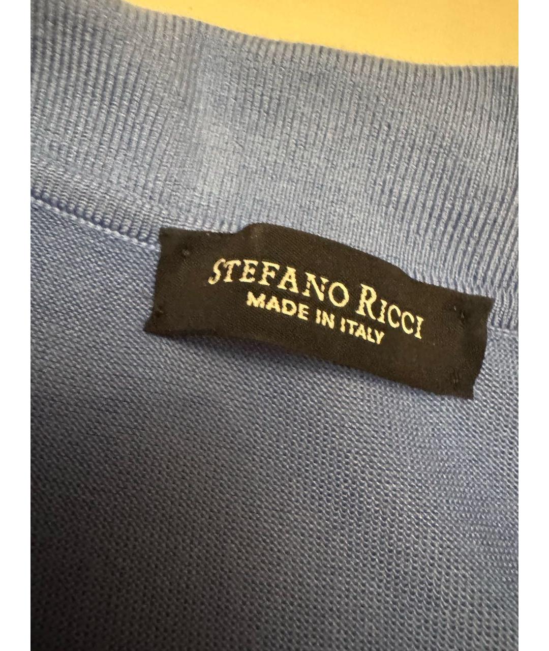 STEFANO RICCI Голубая футболка, фото 5