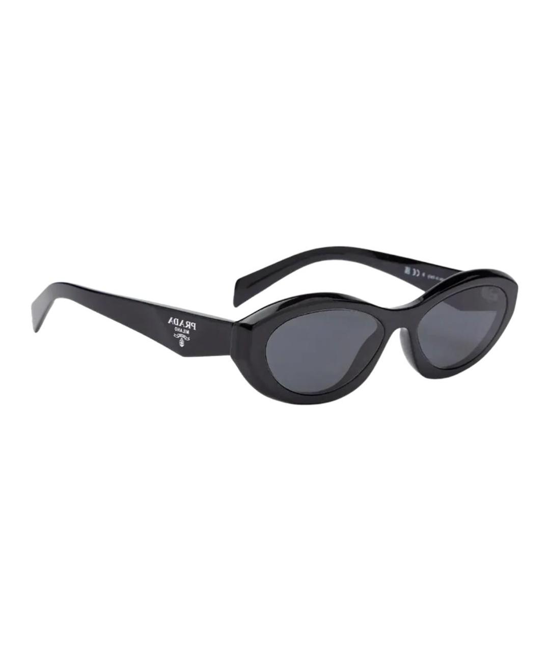 PRADA Черные пластиковые солнцезащитные очки, фото 3