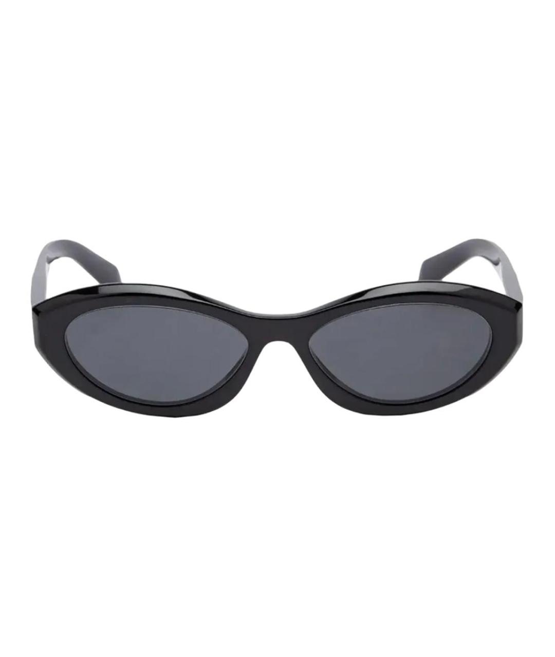 PRADA Черные пластиковые солнцезащитные очки, фото 2