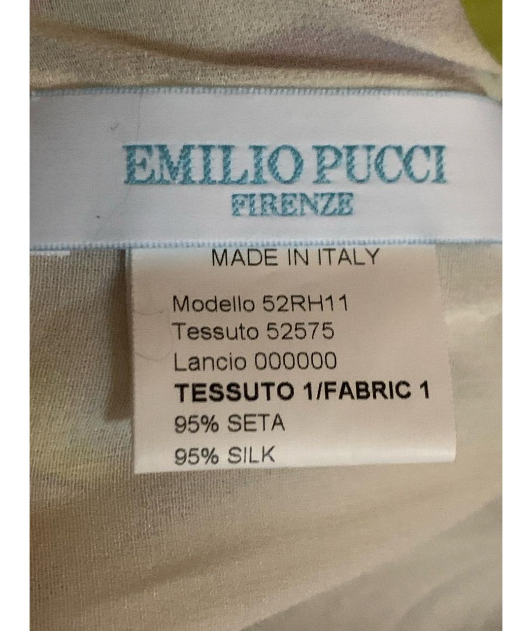 EMILIO PUCCI Мульти шелковое коктейльное платье, фото 3