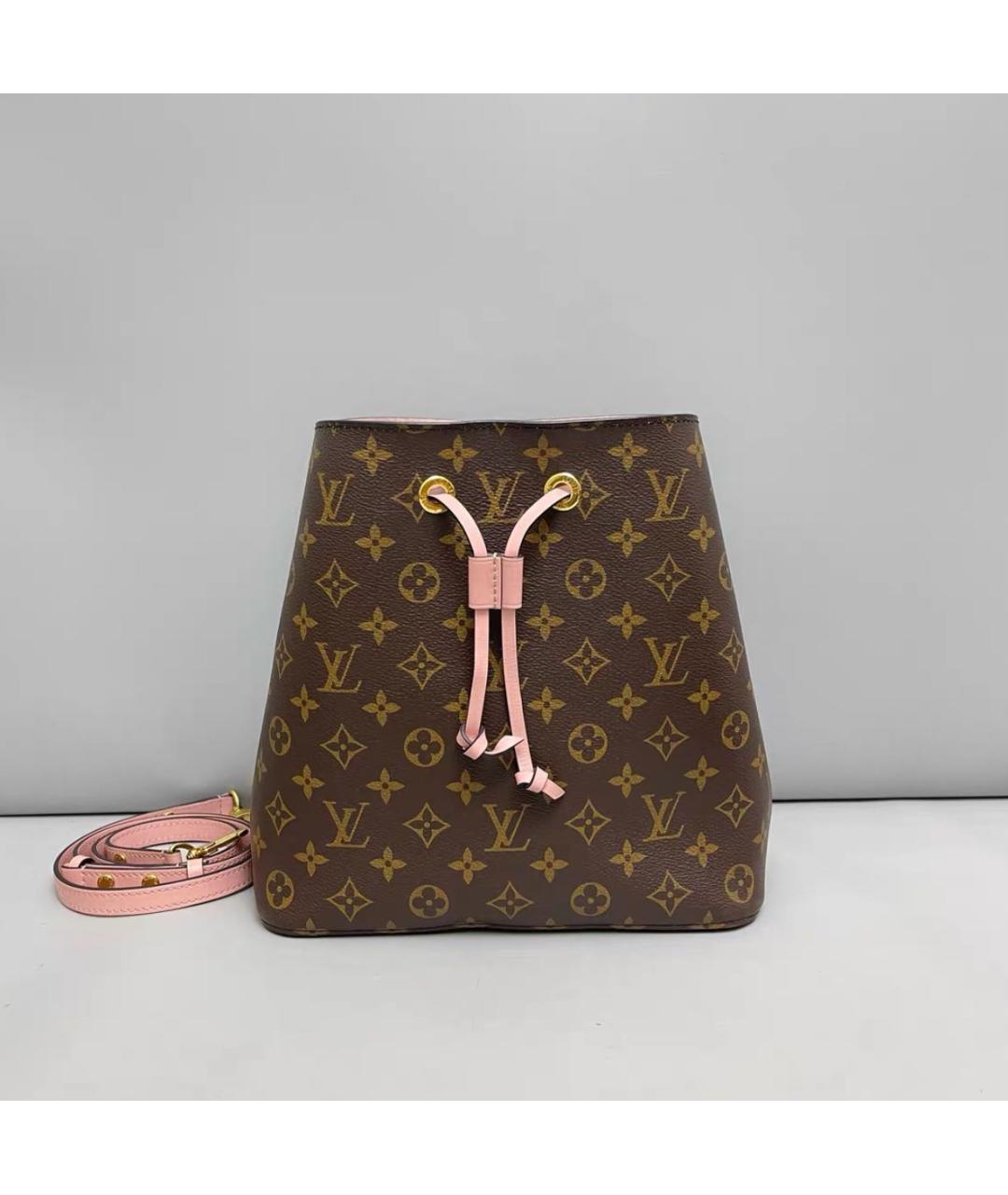 LOUIS VUITTON Розовая кожаная сумка тоут, фото 8