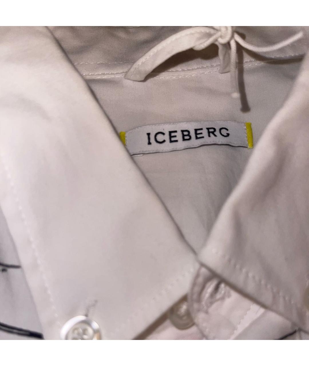 ICEBERG Белая хлопковая кэжуал рубашка, фото 6