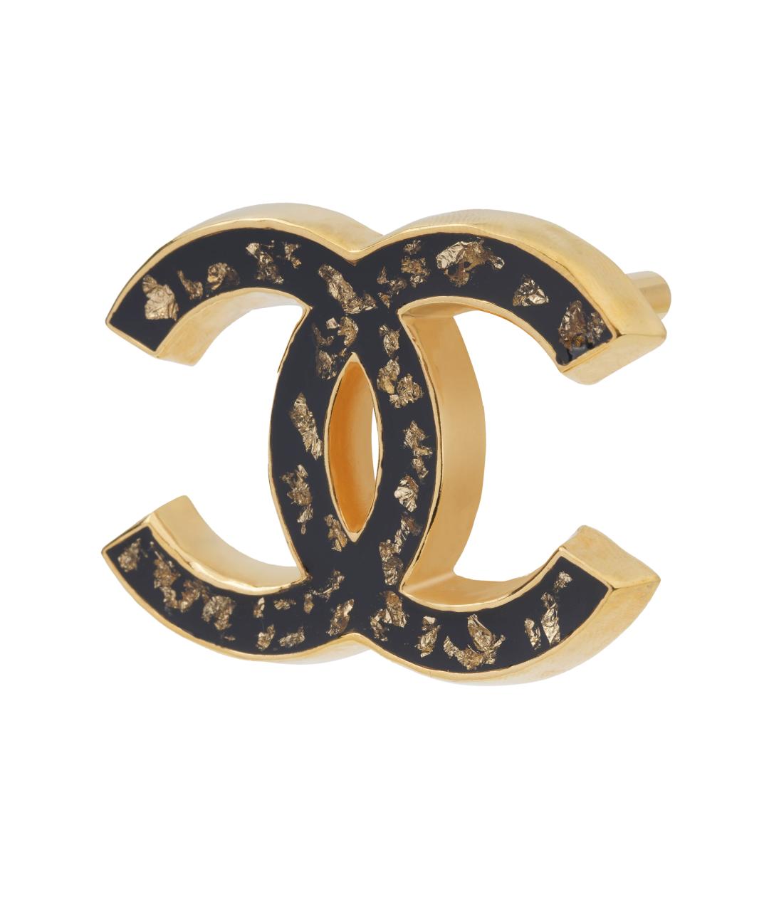 CHANEL Черная металлическая булавка / брошь, фото 2