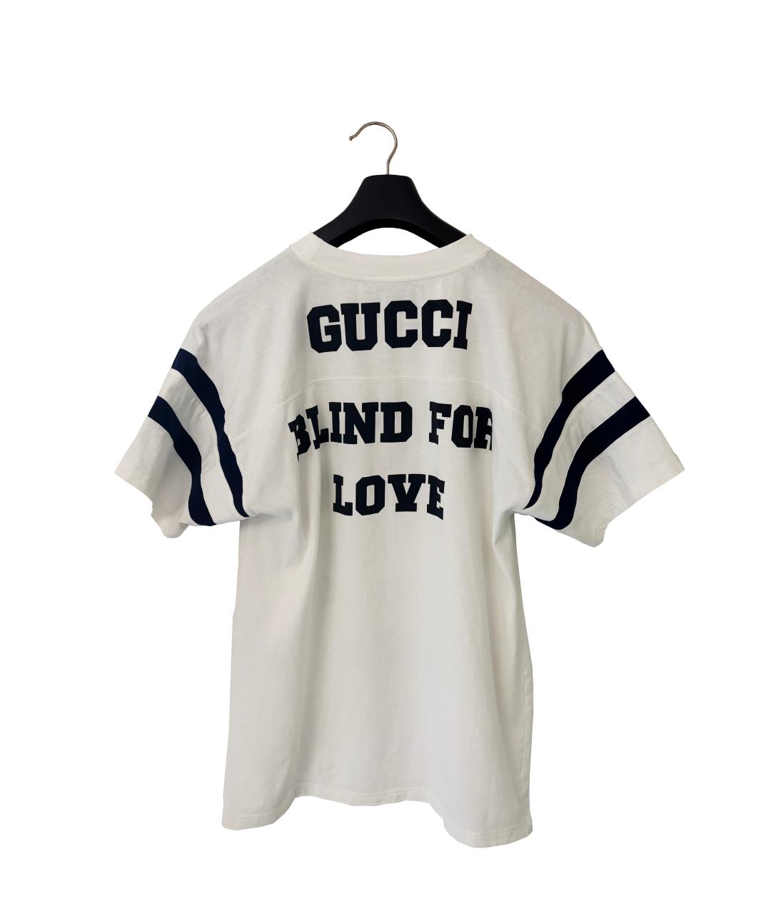 GUCCI Белая хлопковая футболка, фото 2