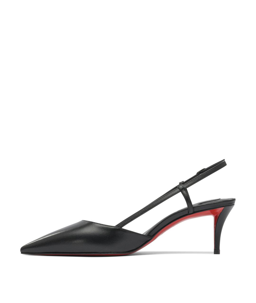 CHRISTIAN LOUBOUTIN Черные кожаные туфли, фото 3