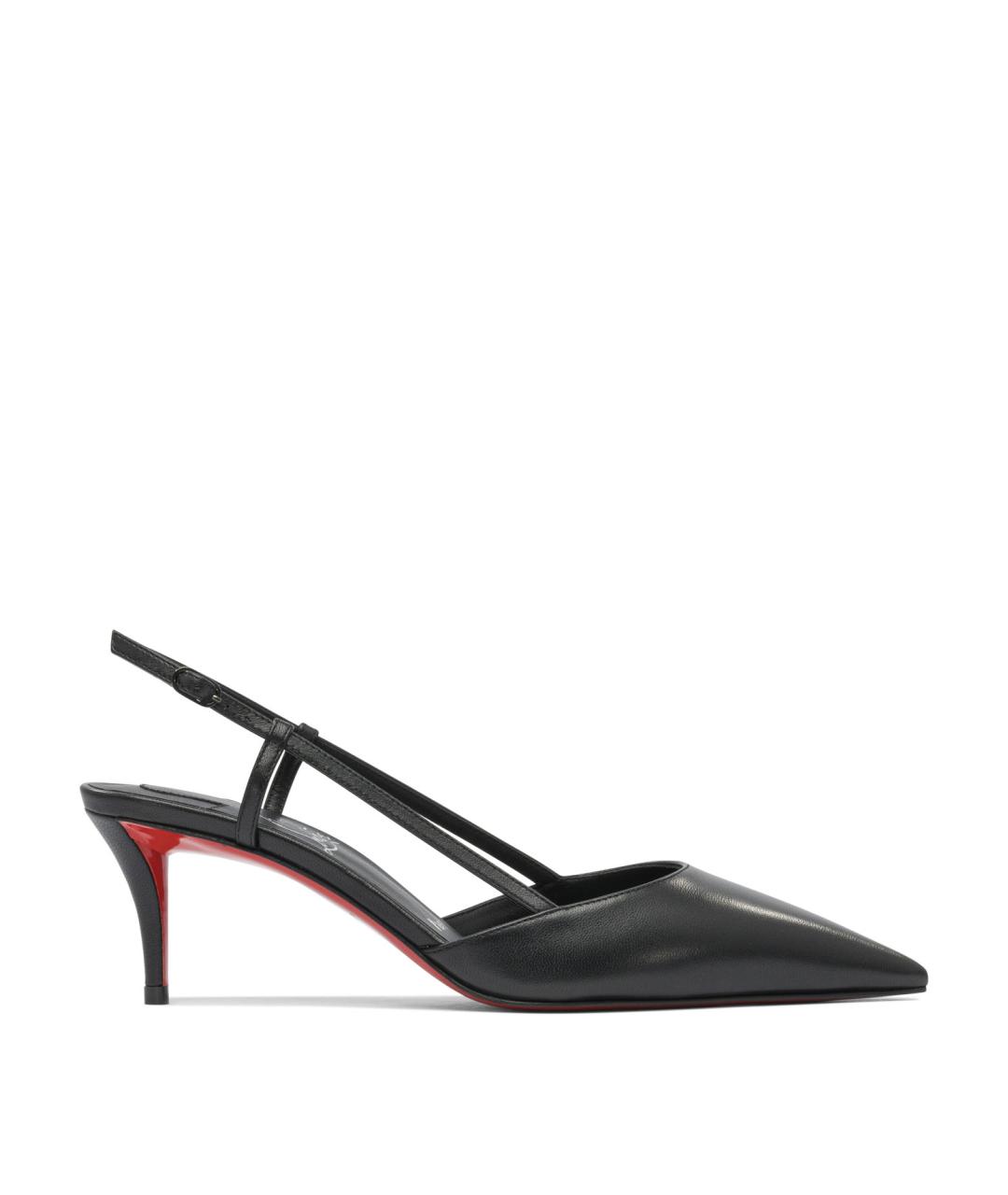 CHRISTIAN LOUBOUTIN Черные кожаные туфли, фото 1