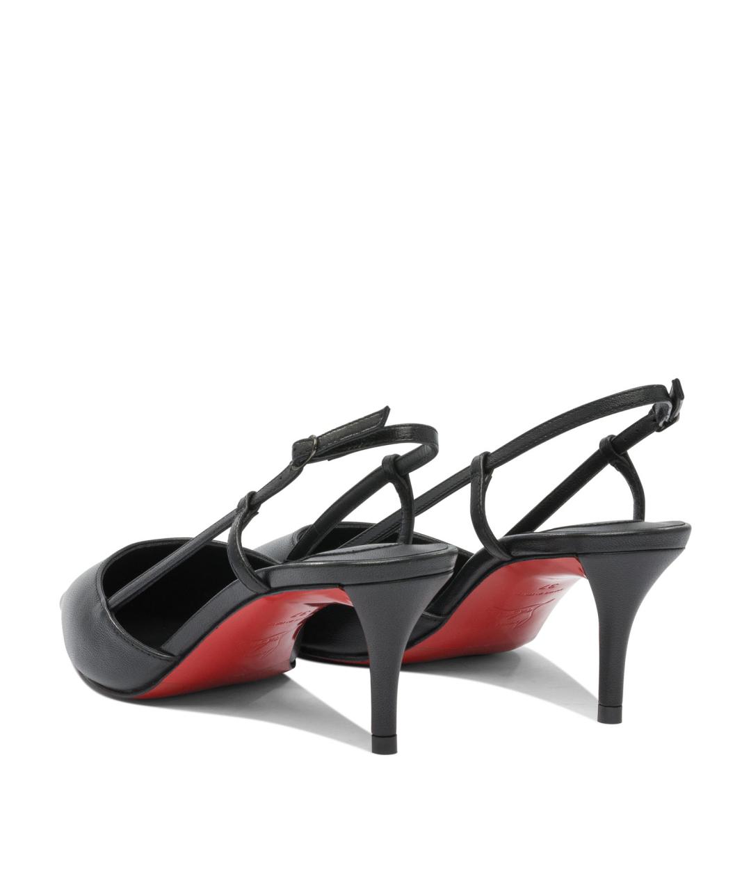 CHRISTIAN LOUBOUTIN Черные кожаные туфли, фото 4