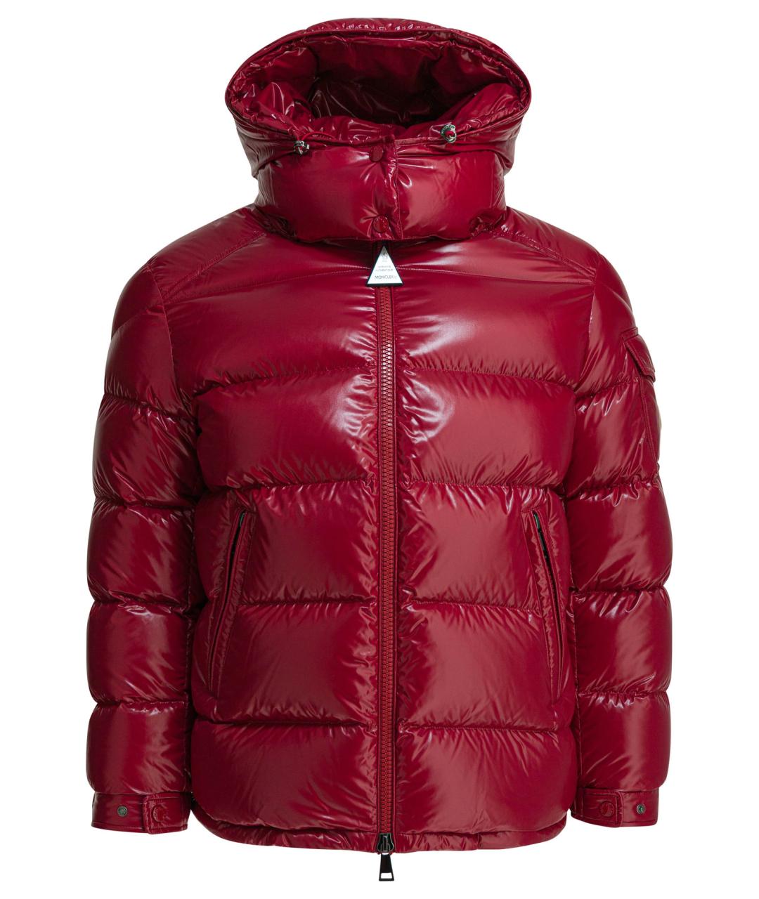 MONCLER Красная полиамидовая куртка, фото 1