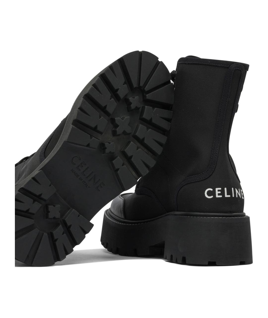 CELINE Черные кожаные сапоги, фото 5
