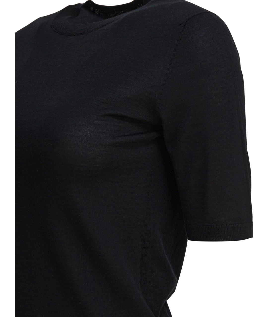 MAX MARA Черная шерстяная футболка, фото 4