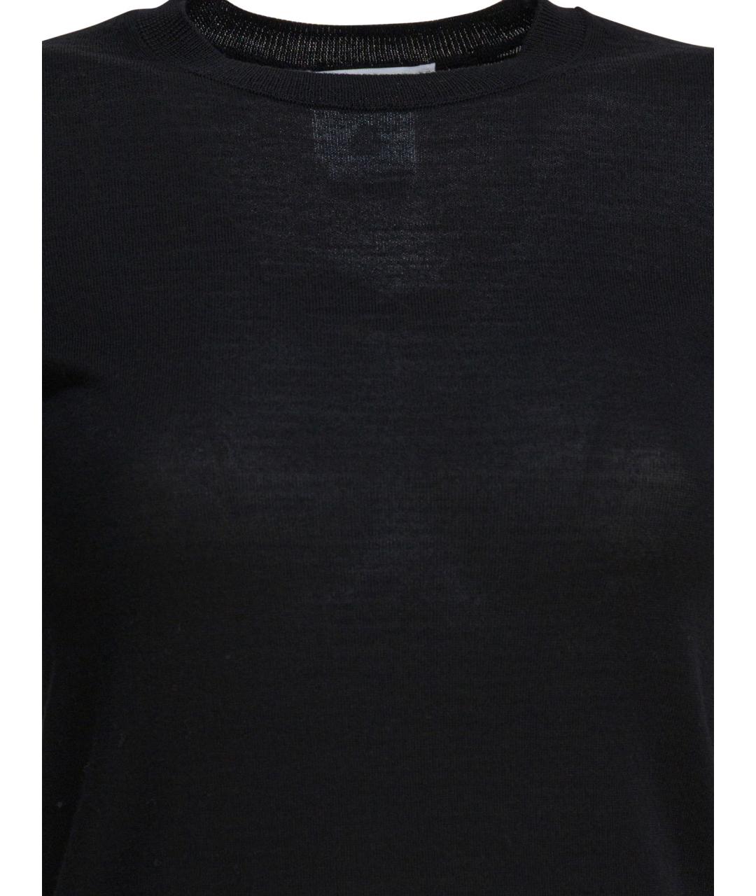 MAX MARA Черная шерстяная футболка, фото 3