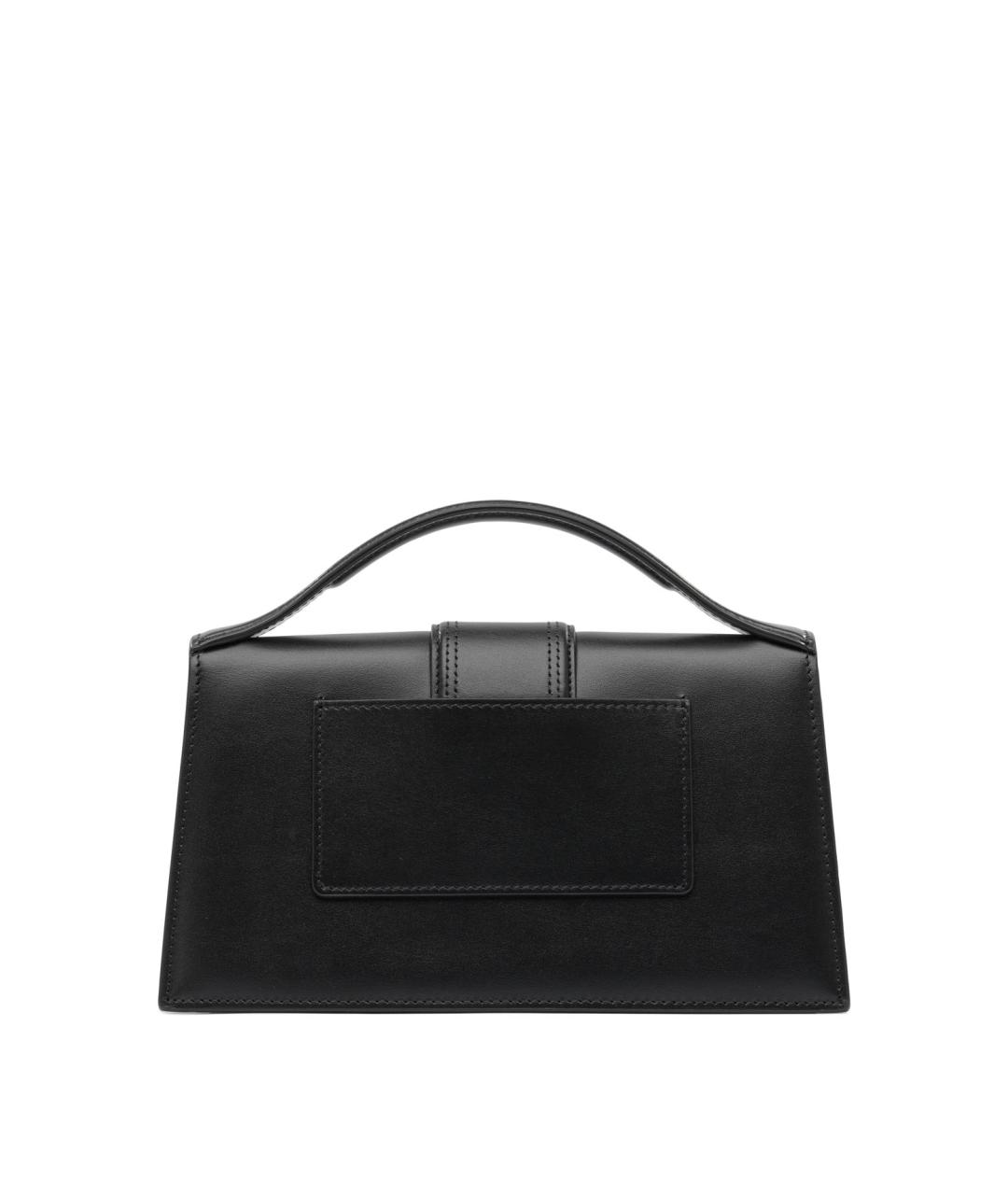JACQUEMUS Черная кожаная сумка с короткими ручками, фото 3