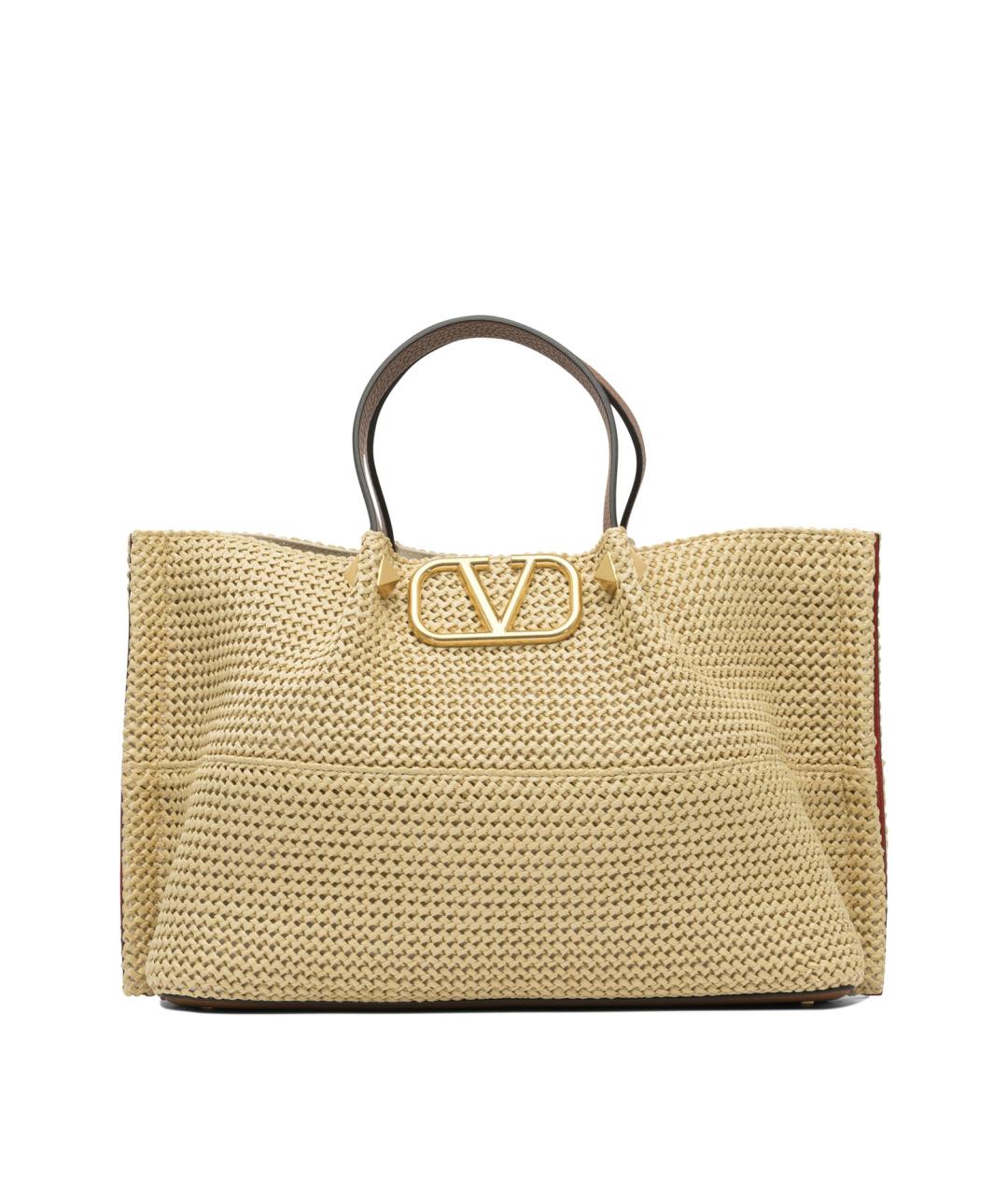 VALENTINO Бежевая сумка тоут, фото 1
