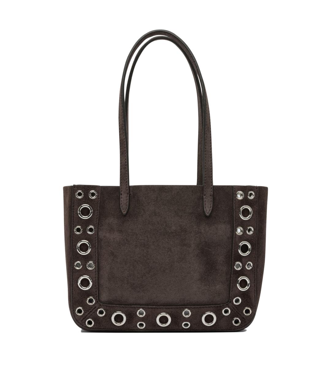 VALENTINO Коричневая кожаная сумка тоут, фото 3
