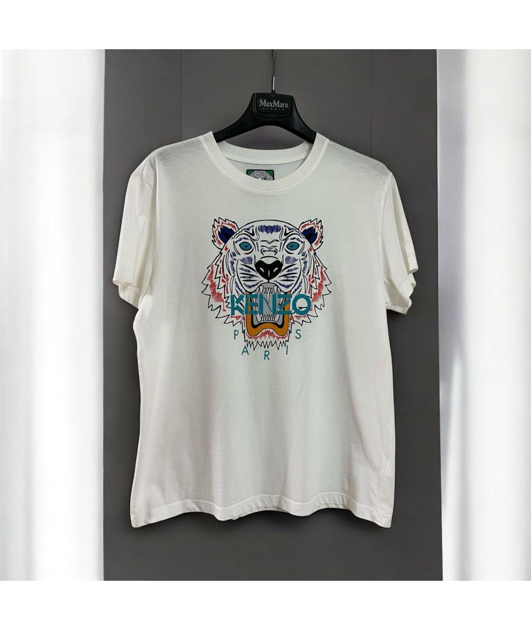 KENZO Белая хлопковая футболка, фото 8