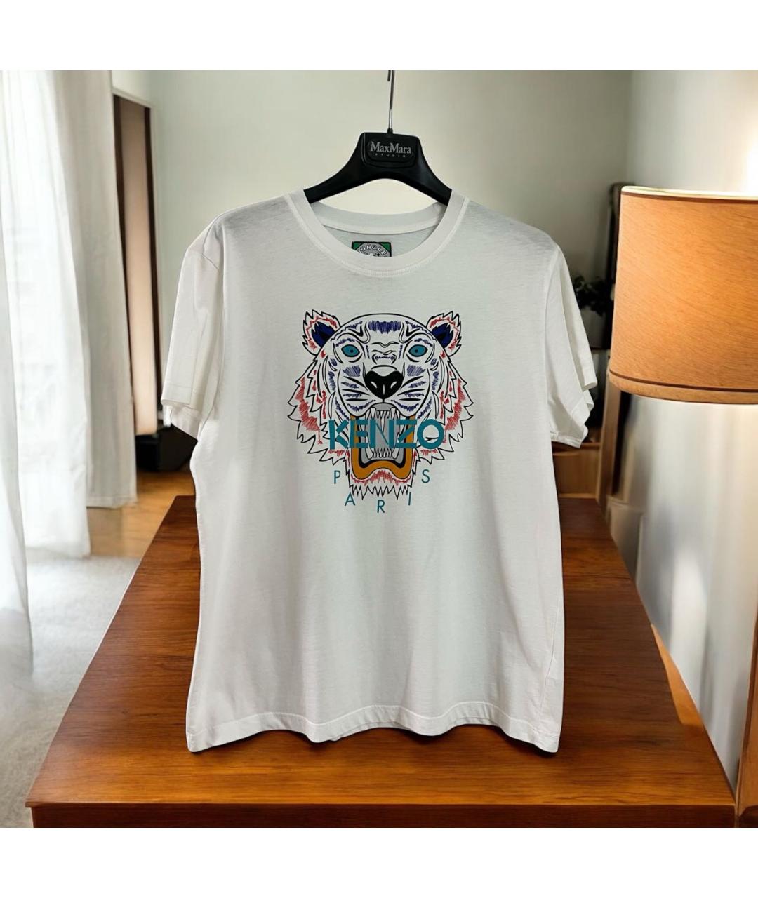 KENZO Белая хлопковая футболка, фото 7