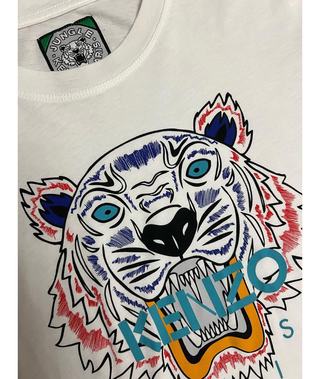 KENZO Белая хлопковая футболка, фото 3