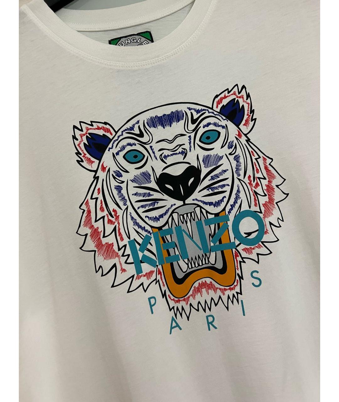 KENZO Белая хлопковая футболка, фото 6