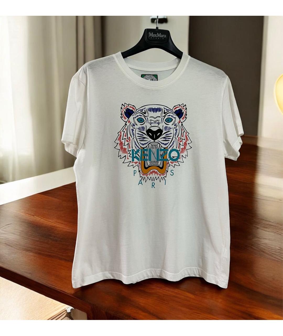 KENZO Белая хлопковая футболка, фото 5
