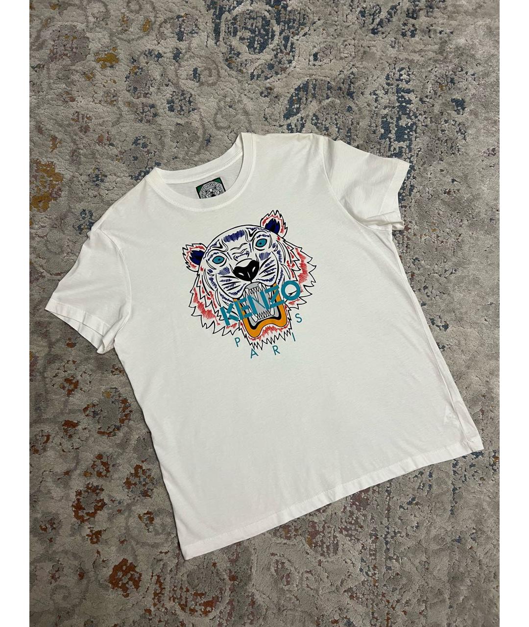 KENZO Белая хлопковая футболка, фото 2