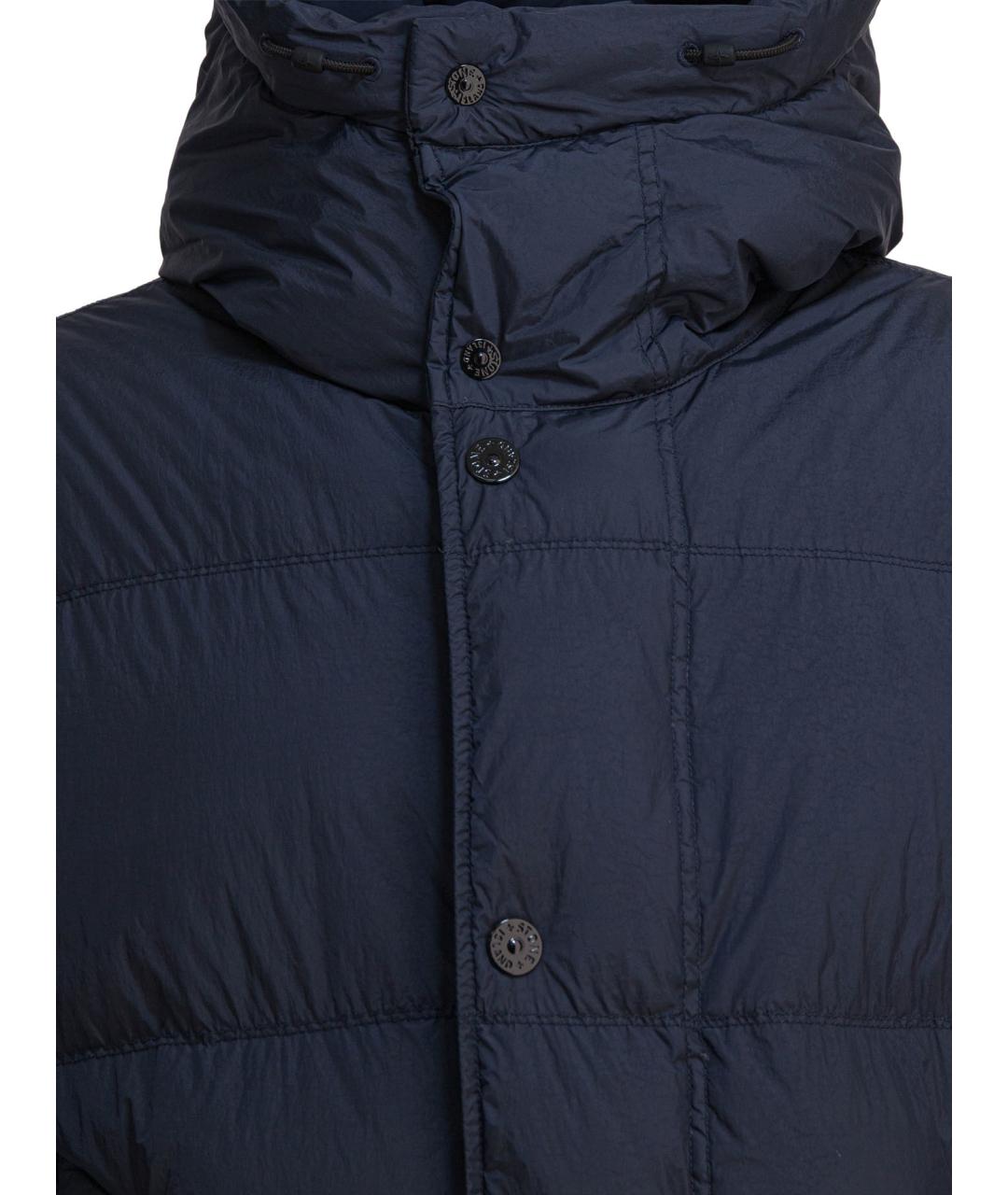 STONE ISLAND Темно-синяя полиамидовая куртка, фото 3