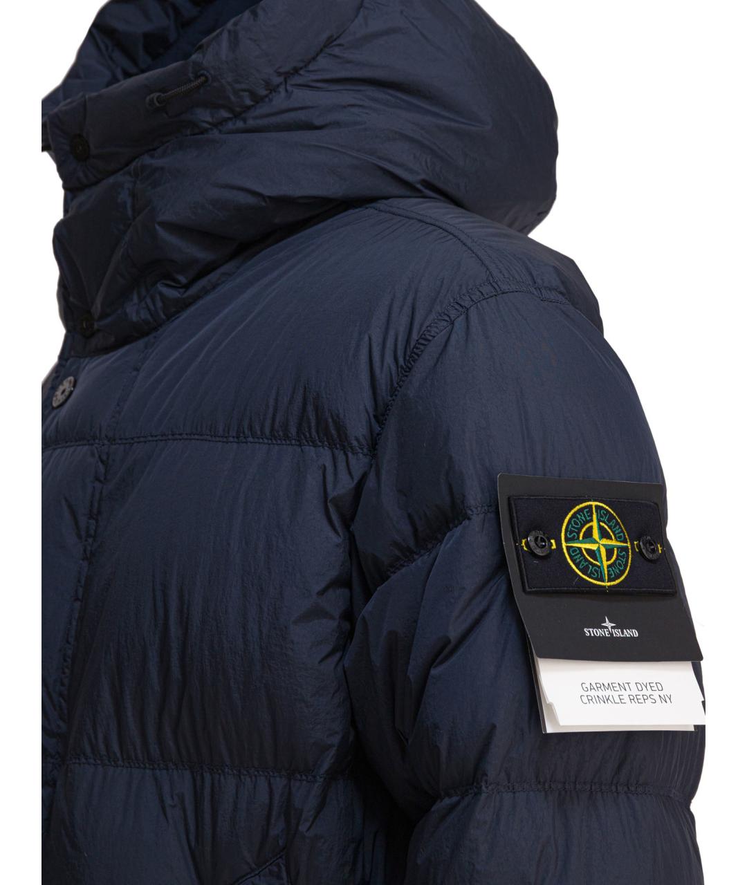 STONE ISLAND Темно-синяя полиамидовая куртка, фото 4