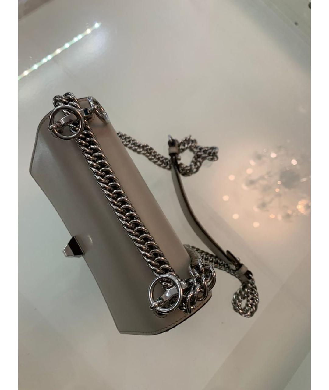 FENDI Бежевая кожаная сумка через плечо, фото 8