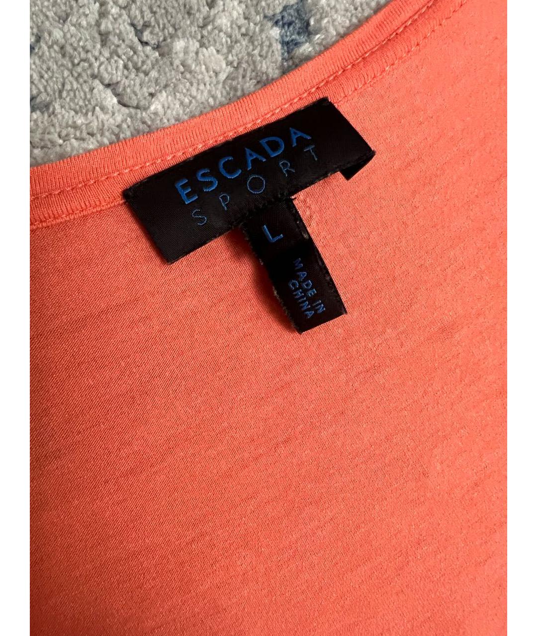 ESCADA Коралловая вискозная футболка, фото 4