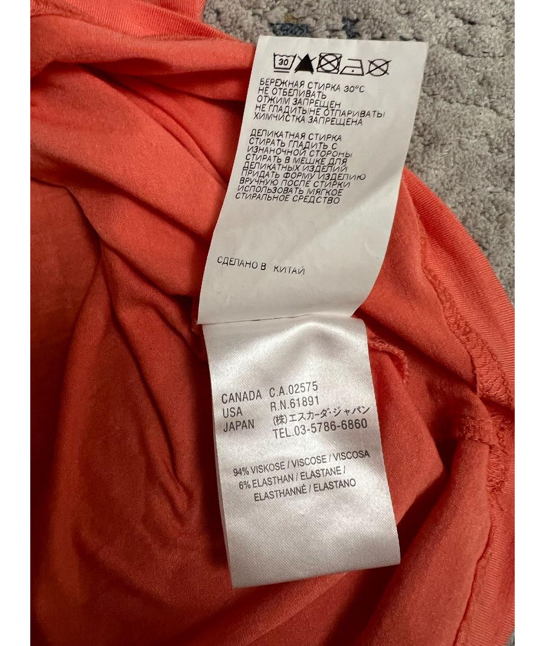 ESCADA Коралловая вискозная футболка, фото 5