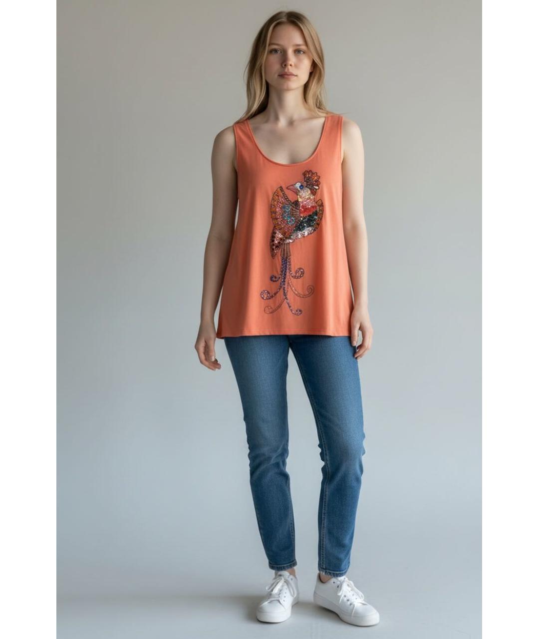 ESCADA Коралловая вискозная футболка, фото 7