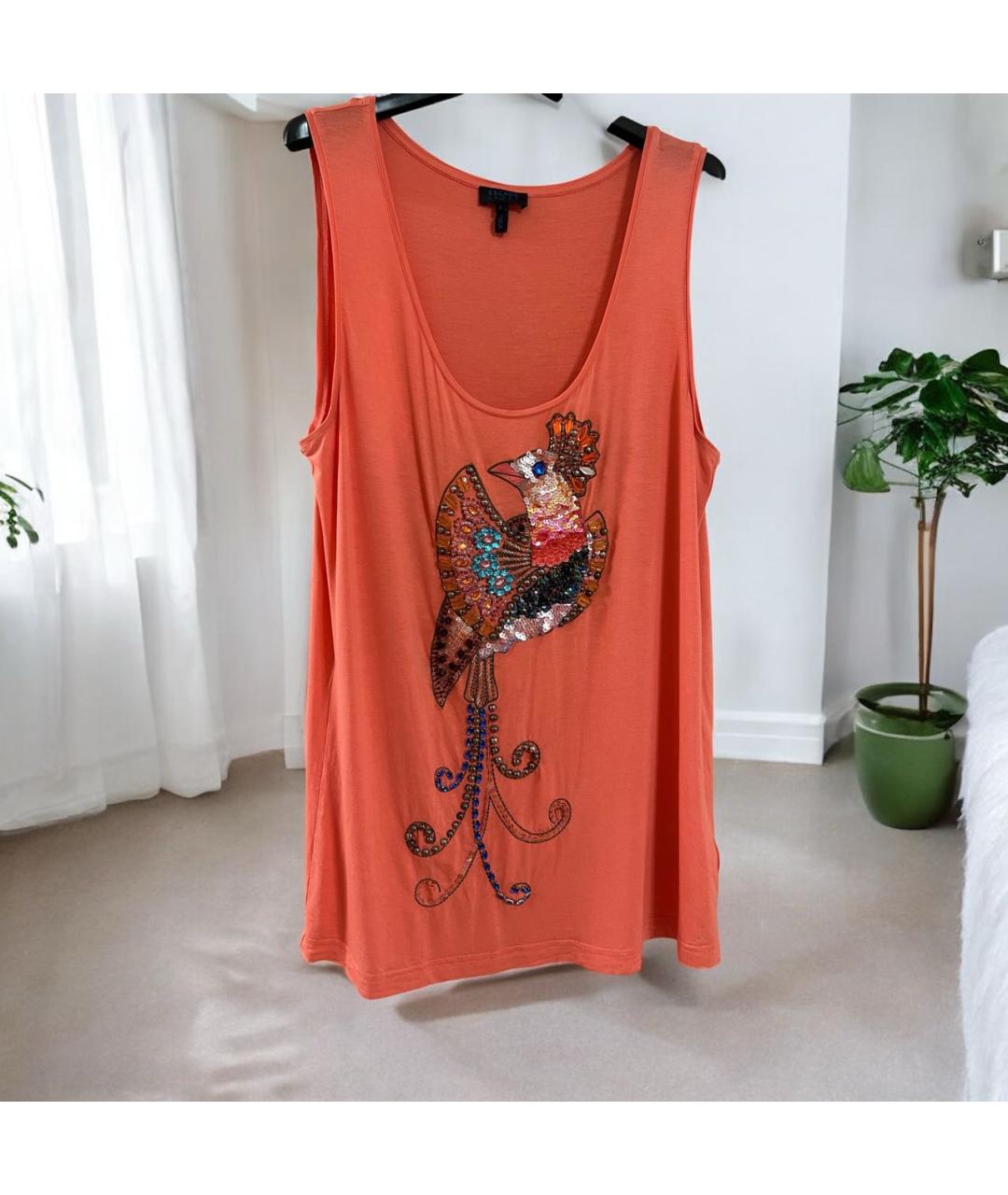 ESCADA Коралловая вискозная футболка, фото 6