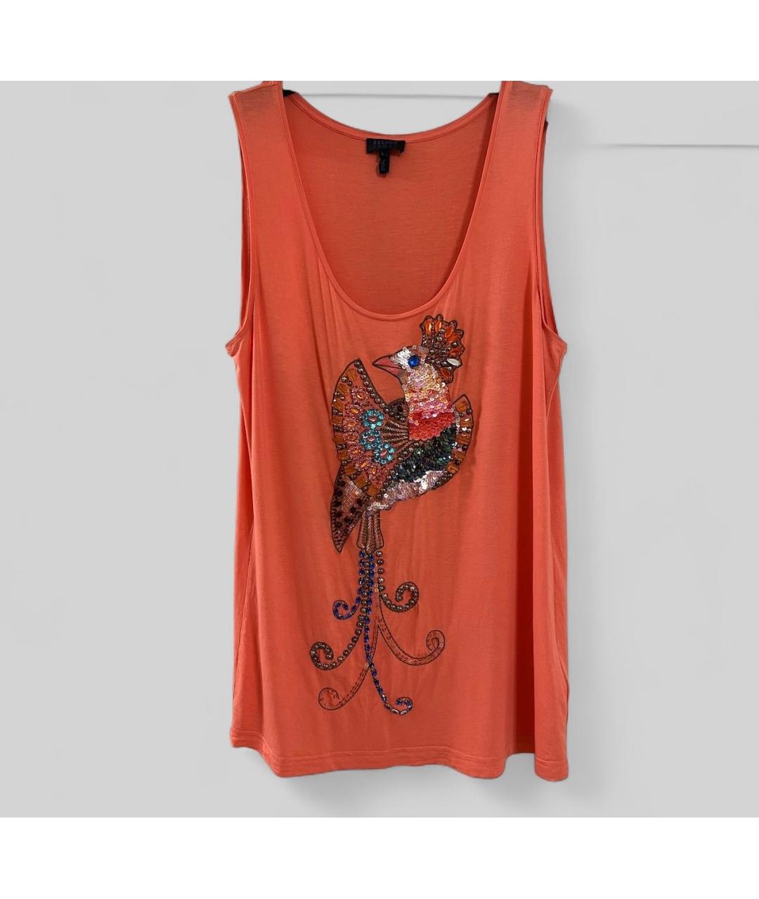 ESCADA Коралловая вискозная футболка, фото 7