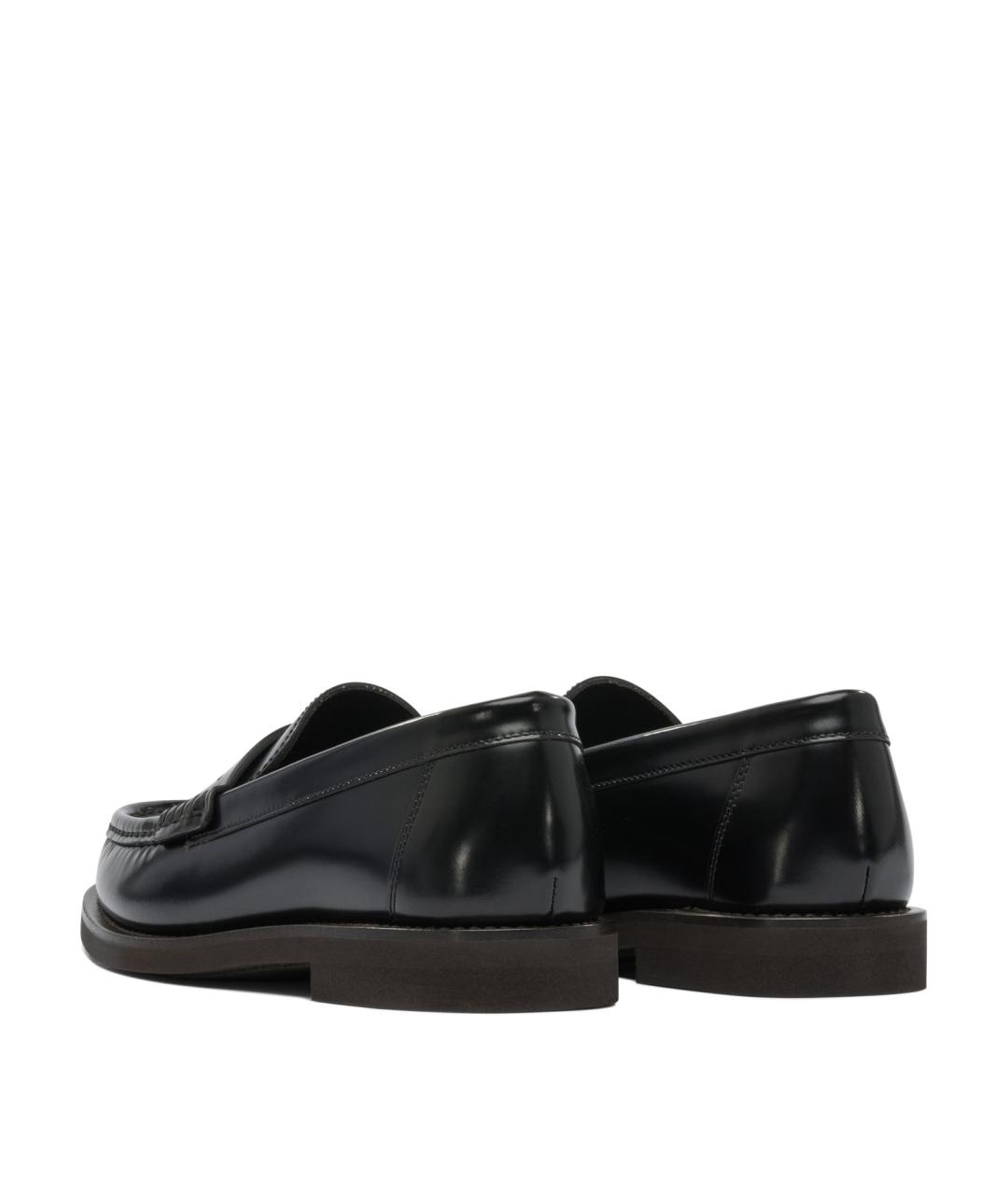 BRUNELLO CUCINELLI Черные кожаные лоферы, фото 4
