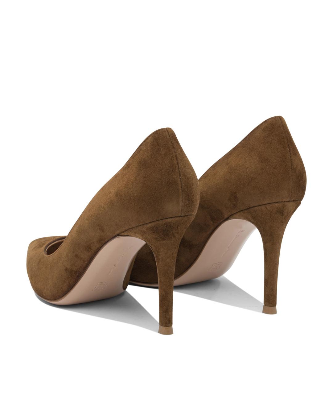 GIANVITO ROSSI Коричневые замшевые туфли, фото 4