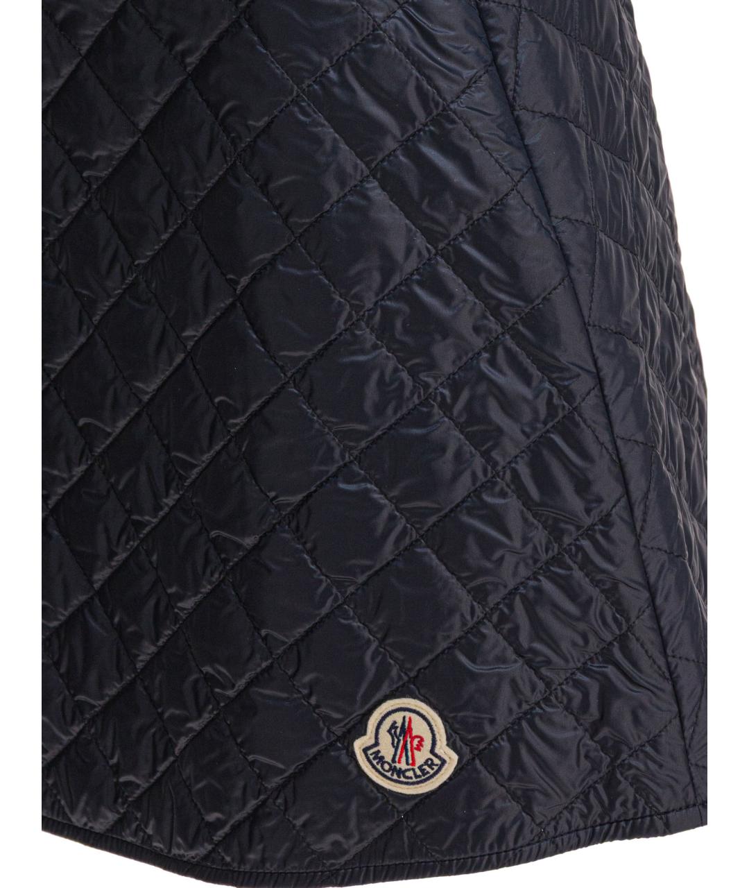 MONCLER Черная полиамидовая юбка мини, фото 4