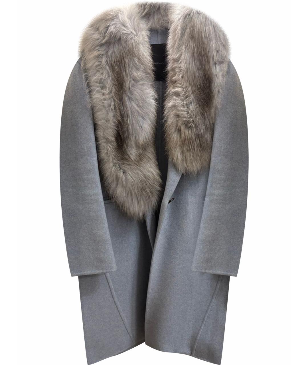 ERMANNO SCERVINO Голубое шерстяное пальто, фото 1