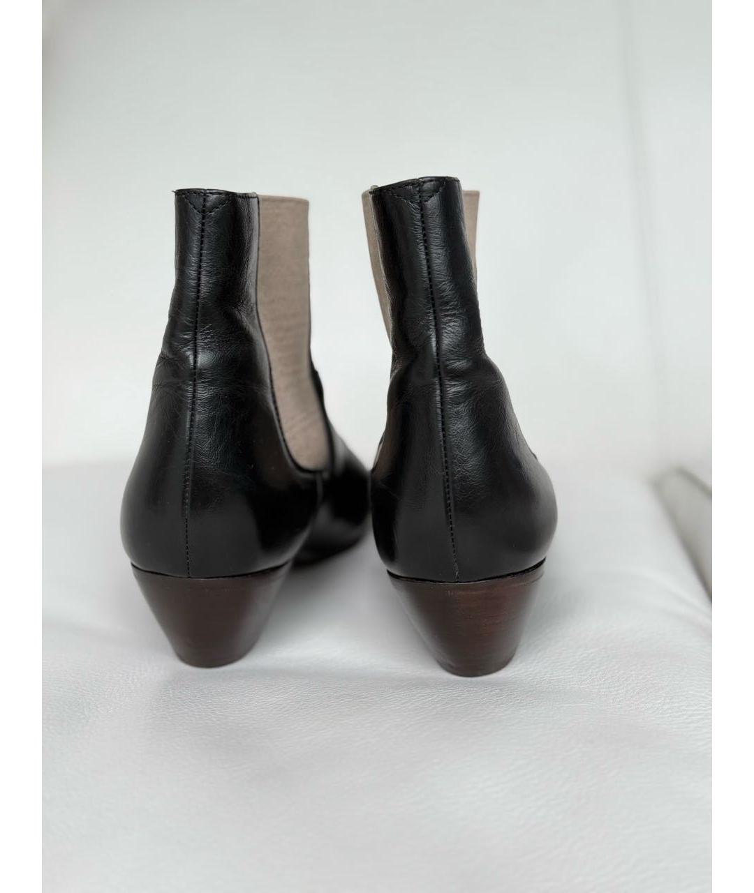 CELINE Черные кожаные ботильоны, фото 4
