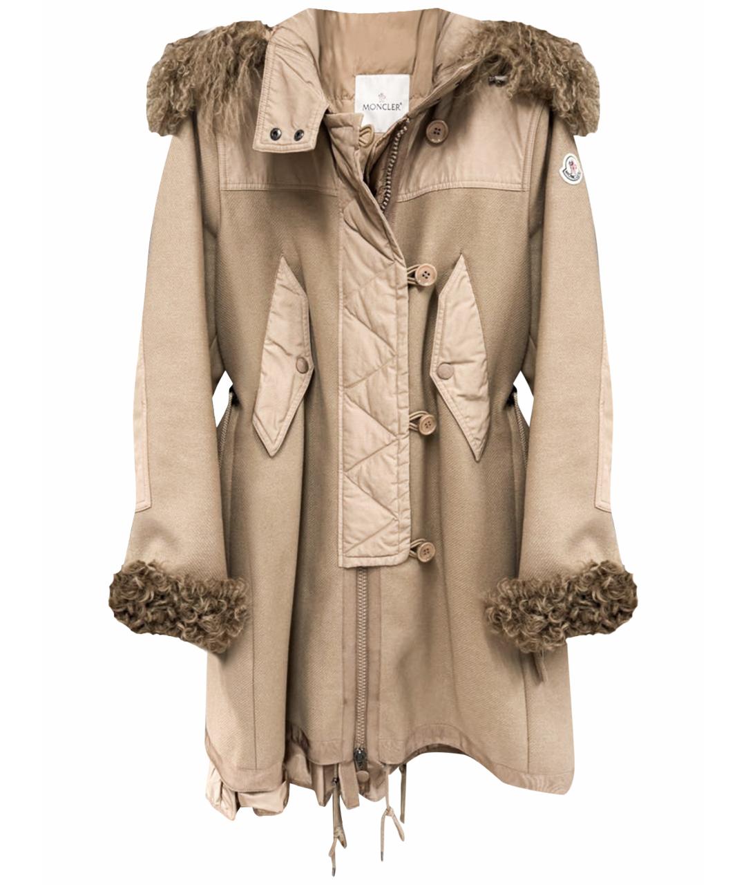 MONCLER Бежевая парка, фото 1