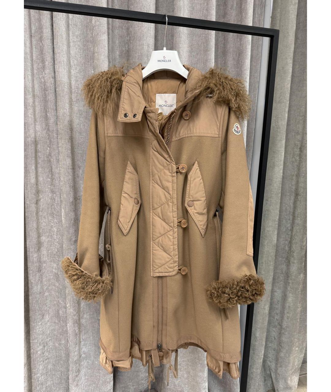 MONCLER Бежевая парка, фото 3