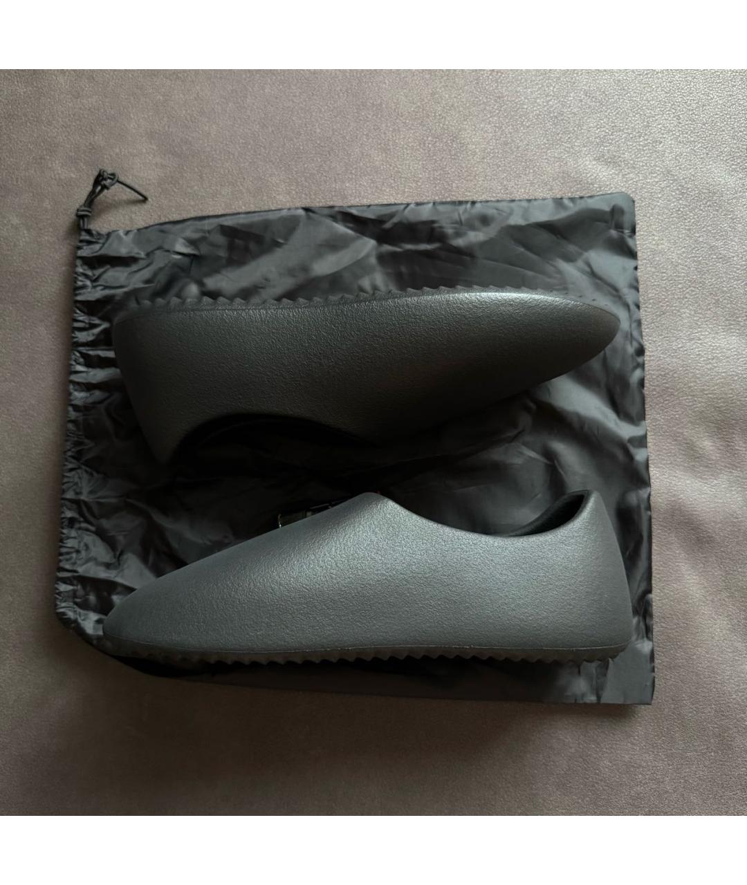 YEEZY Черные резиновые шлепанцы, фото 4