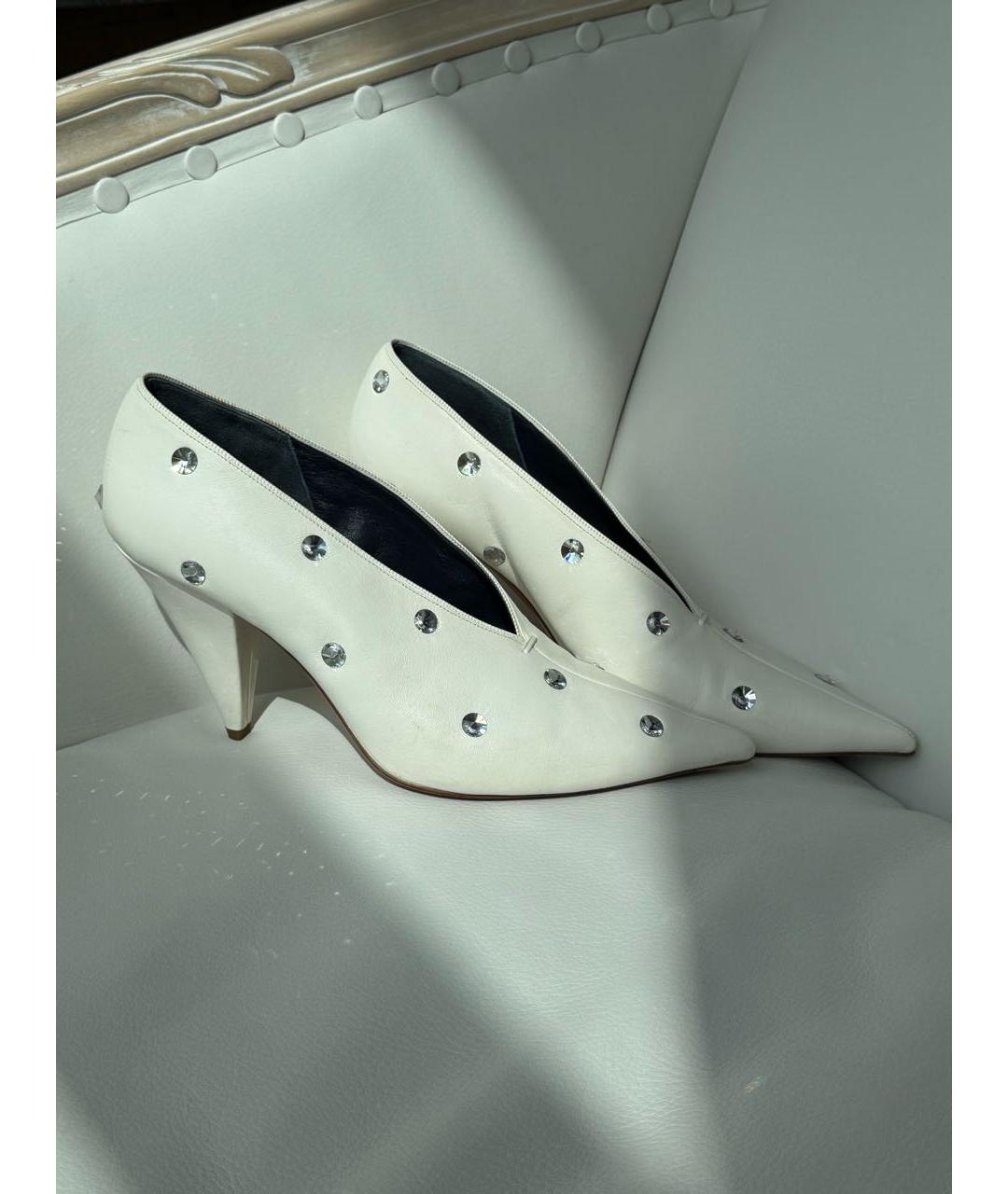 CELINE Белые кожаные туфли, фото 9