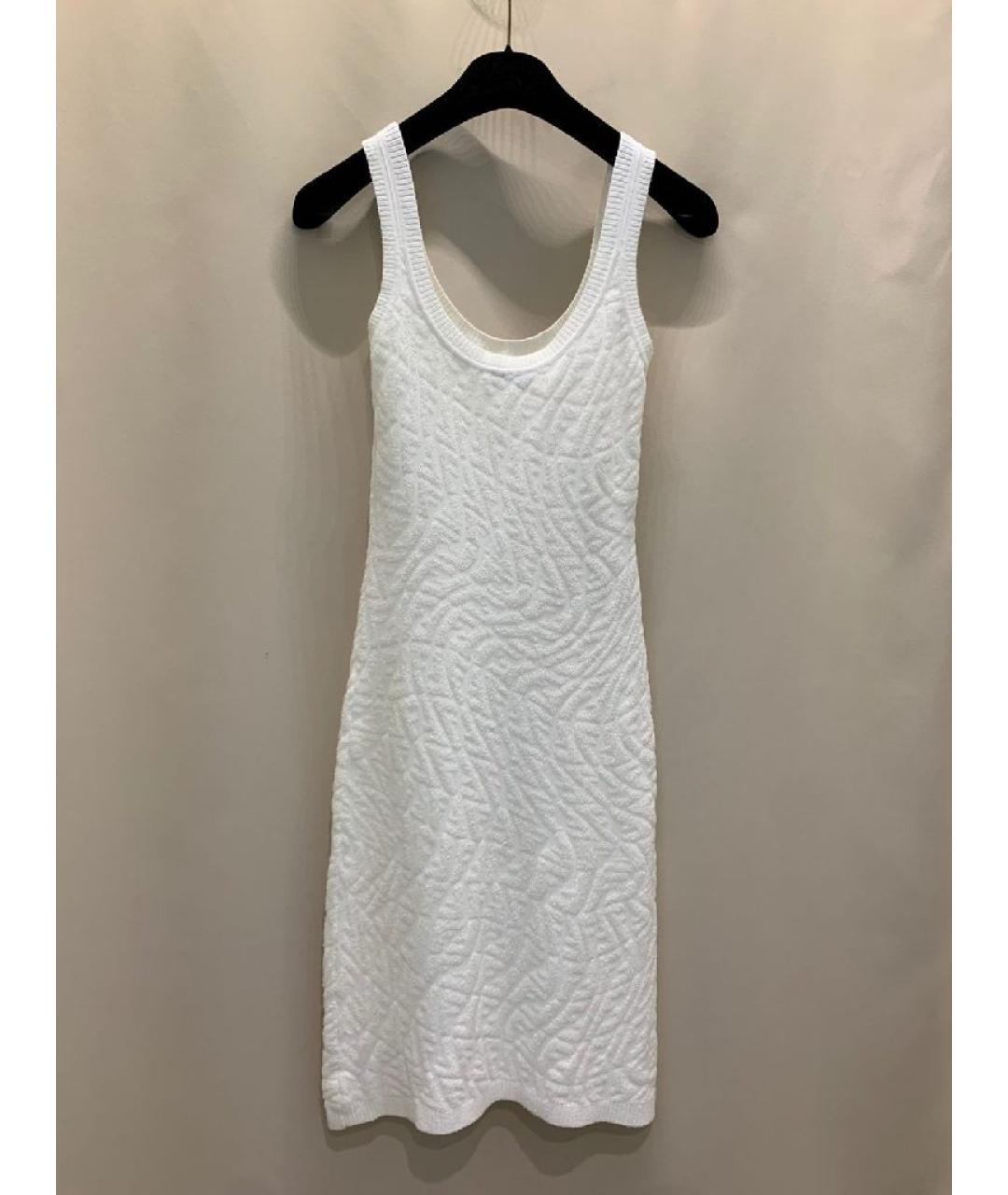 FENDI Белое хлопковое повседневное платье, фото 2