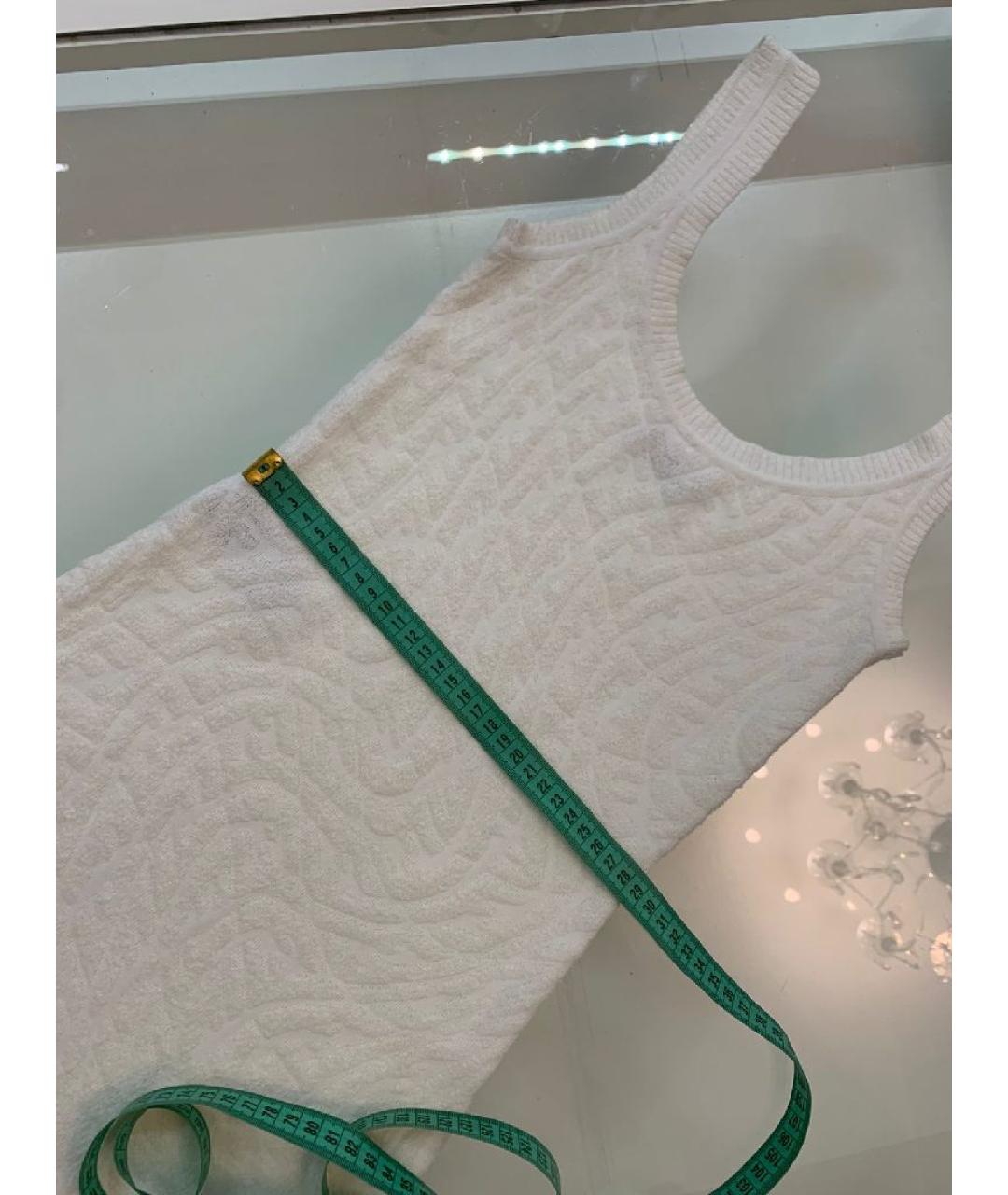 FENDI Белое хлопковое повседневное платье, фото 7