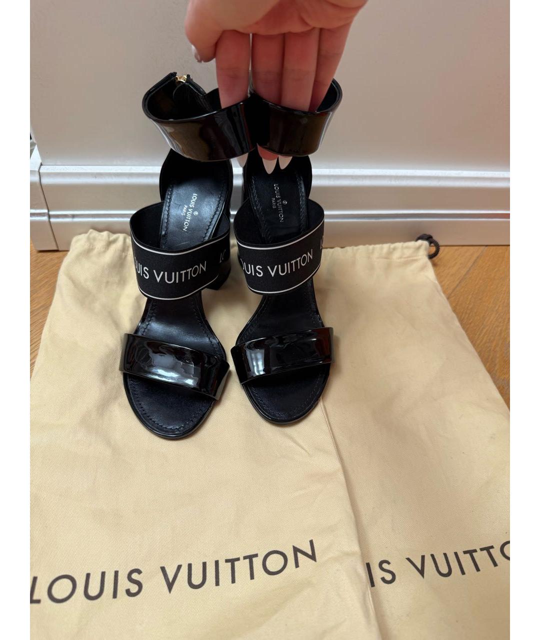 LOUIS VUITTON Черные кожаные туфли, фото 2